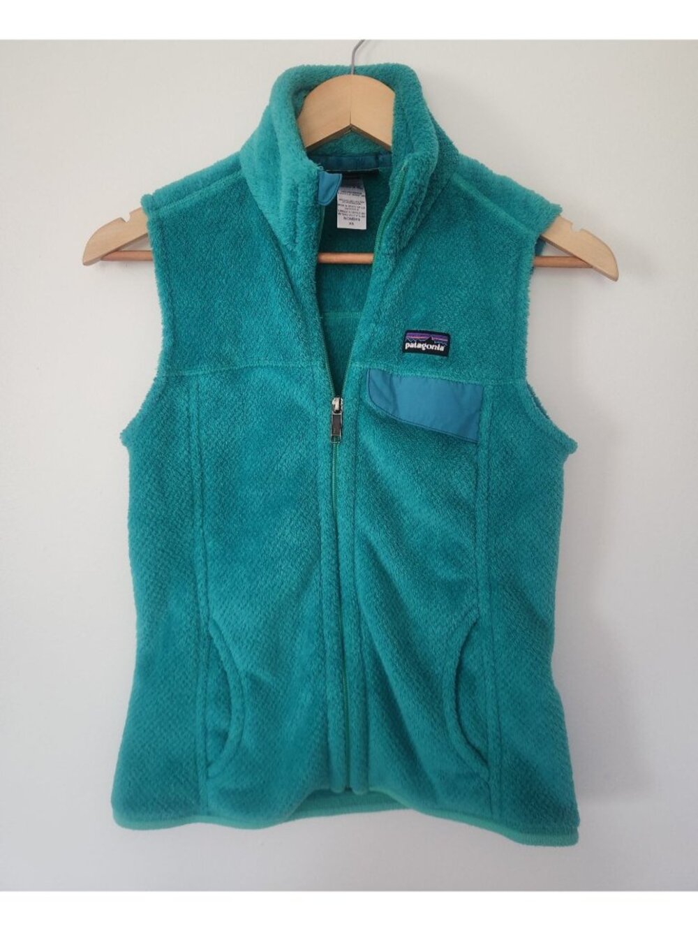 Patagonia Women's Sz. XS Teal Re Tool Full Zip-T Fleece Vest